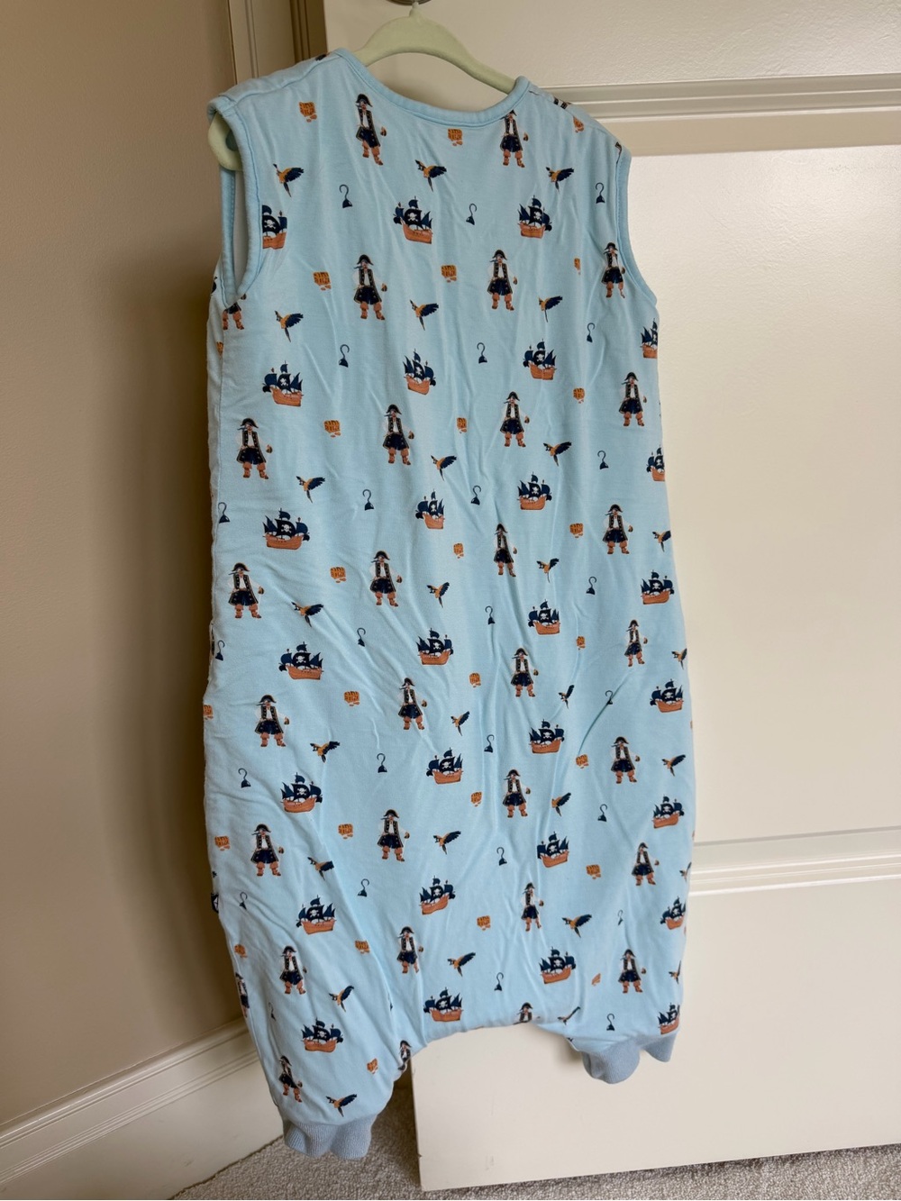 Kyte Light Blue Pirate Print Sleep Sack Pajamas - Picture 3 of 4